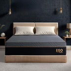 EGOHOME Hybrid Queen Mattress 12 Inch, Mattress with Cooling Cover, Comfort Foam & Pocket Spring Bed in a Box, Targeted Support Pressure Relief, CertiPUR-US Certified, Made in USA, 60x80x12 Black