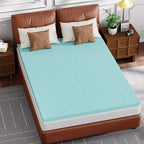 FDW | 5" Full Mattress + 3" Cooling Mattress Topper | Gel Memory Foam | Medium Firm Feel | White | with Washable Cover for Cool Sleep and Pressure Relief | Bed in a Box, CertiPUR-US Certified