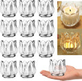 GOLDEAL 24Pcs Votive Candle Holders,Clear Thick Glass Tea Light Candle Holder Bulk,Tealight Candle Jars for Wedding Table Decor,Party Supplies,Bridal Shower,Baby Shower,Tables Centerpieces