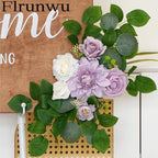 Flrunwu(Pack of 2 Artificial Flowers Decorations,Centerpieces for Wedding Reception Backdrop Decoration, Floral Decor Wall Home Entryway OutdoorDecorations (Purple)