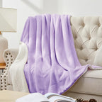 Walensee Sherpa Fleece Blanket (Twin Size 60”x80” Lavender) Plush Throw Fuzzy Super Soft Reversible Microfiber Flannel Blankets for Couch, Bed, Sofa Ultra Luxurious Warm and Cozy for All Seasons