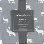Eddie Bauer - King Sheets, Cotton Flannel Bedding Set, Brushed For Extra Softness, Cozy Home Decor (Elk Grove, King)