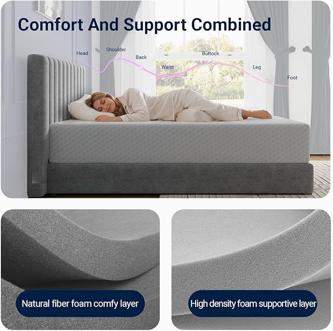 Avenco King Size Mattress, 12 Inch King Memory Foam Mattress in a Box for Comfort Sleep & Pain Relief, CertiPUR-US Certified King Mattresses Soft
