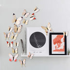 24pcs 3D Vivid Special Man-Made Lively Butterfly Art DIY Decor Wall Stickers Decals Nursery Decoration, Bathroom Décor, Office Décor, 3D Crafts for Nursery Girls Kids Room Bedroom