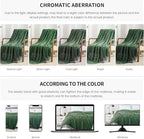 BOURINA Green Throw Blanket 50 x70 Inches Jacquard Argyle Throw Textured Solid Soft Throws and Blankets for Sofa or Bed Knitted Decorative Blanket