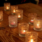 70pcs Assorted Votive Candle Holders - Clear Glass Tea Lights Candle Holder in Bulk, Tealight Candle Holder for Table Centerpiece Wedding Decor Home Decoration