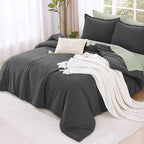 Litanika Twin XL Comforter Set Dark Grey - 2 Pieces Extra Long Bed Set for College Dorm, All Season Bedding Set for Girls and Boys