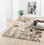Keen Home Design Area Rugs - 5x8 Non-Shedding, Abstract Rugs for Kitchen, Living Room, Bedroom, Dining Room, Entryway - Size: 5'3" x 7'7", Multi