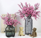 JAKY-Global Babys Breath Fabric Cloth Artificial Flowers 6 Bundle European Fake Silk Plants Decor Wedding Party Decoration Bouquets Real Touch DIY Home Garden(Pink)