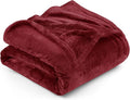 Utopia Bedding Fleece Blanket King Size Burgundy 300GSM Luxury Anti-Static Fuzzy Soft Microfiber Bed Blanket (90x102 Inch)