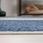 JONATHAN Y Geometric Organic Shapes Indoor Outdoor Runner Rug 2X8 Cream/Navy, Zia Modern for Backyard, Patio, Porch, Easy-Cleaning, High Traffic, Pet-Friendly, Non-Shedding (TSN306B-28)