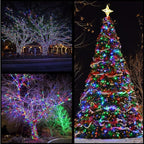 YULETIME 200 Multicolor LED Christmas Lights with Green Wire, Pack of 2 Strands 33 Feet 100 Lights UL Certified Holiday String Light Set