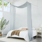 Warm Home Designs 30 Feet Long Gray Silver Window Scarf. These XXL Length Valance Window Scarves 54 X 360 Inches in Size. Great as Bed Canopy or Wedding Arch Draping Fabric. AM Silver 360"