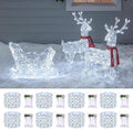JMEXSUSS 8 Pack 50 LED Christmas Lights Battery Operated String Lights, 16ft White Fairy Lights Indoor Outdoor Waterproof for Mason Jars Bedroom Party Wedding Christmas Decorations