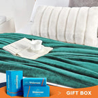 Walensee Fleece Blanket Plush Throw Fuzzy Lightweight (Queen Size 90x90 Emerald Green) Super Soft Microfiber Flannel Blankets for Couch, Bed, Sofa Ultra Luxurious Warm and Cozy for All Seasons