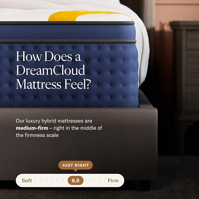 DreamCloud Premier Rest 14" Twin Mattress - Luxury Hybrid Memory Foam - 365 Night Trial - Premium Pressure-Relieving Layers - Forever Warranty - Mattress in a Box - CertiPUR-US Certified