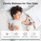 Novilla Twin XL Mattress, Cooling Gel Memory Foam Mattress 8 inch for Pressure Relief, Enhanced Support & Plush Comfort, Grey & White