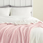 Bedsure GentleSoft Sherpa Fleece Blankets King Size for Bed - Thick and Warm, Soft Fuzzy Plush King Blanket for Winter, Pink, 108x90 Inches
