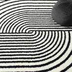 Abani Rugs Nuevo NUE150A Beige Arch Pattern Knot Area Rug (Black, 9' x 12')