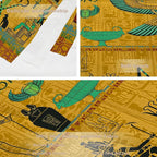 Batmerry Yellow Ancient Egyptian Tapestry, Horus Wall Art Hanging Decoration Polyester Fiber White Ruffled Around For Dorm Room Bedroom Living Room, 30 X 40 Inches