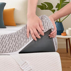 Subrtex Cover for Mattress Topper Full Size 2 Inch (Only Cover) Mattress Topper Protector Bedding Removable Encasement Zipper Closure