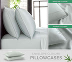 Short Queen Sheets by Pure Bamboo for RV Camper (60"x75") - Genuine 100% Organic Viscose Derived from Bamboo Bed Sheet Set, Soft & Cooling, Lifetime Quality Promise (Short Queen, Sea Glass)