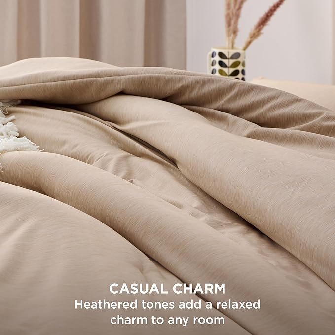 Bedsure California King Comforter Set - Warm Sand Soft Bedding for All Seasons, Cationic Dyed Bed Set, 3 Pieces, 1 California King Size Comforter (104"x96") and 2 Pillow Shams (20"x36"+2")