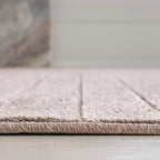 Eyely NCS101C-28 Odense High-Low Minimalist Angle Geometric Light Taupe 2 ft. x 8 ft. Indoor/Outdoor Runner Rug, for Home, Backyard, Patio, Porch, Bedroom, Kitchen, Living Room
