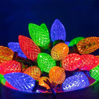 Dazzle Bright C9 Christmas String Lights, 100 LED 66 FT Waterproof Connectable Green Wire Fairy Lights, Christmas Lights for Indoor Outdoor Home Yard Xmas Tree House Decorations (Multi-Colored)