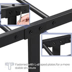 Yaheetech Classic Metal Platform Bed Frame Mattress Foundation with Victorian Style Iron-Art Headboard/Footboard/Under Bed Storage/No Box Spring Needed/Twin XL Size Black
