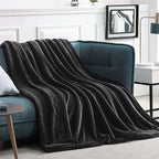 Walensee Sherpa Fleece Blanket (King Size 108”x90” Black) Plush Throw Fuzzy Super Soft Reversible Microfiber Flannel Blankets for Couch, Bed, Sofa Ultra Luxurious Warm and Cozy for All Seasons