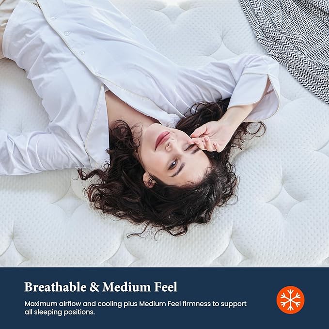 Coolvie Twin Mattress 14 Inch, Hybrid Twin Bed Mattress in a Box, 4 Layer Premium Foam with Pocket Springs for Motion Isolation and Pressure Relieving, Medium Firm Feel, 100-Night Trial