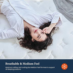 Coolvie Twin Mattress 14 Inch, Hybrid Twin Bed Mattress in a Box, 4 Layer Premium Foam with Pocket Springs for Motion Isolation and Pressure Relieving, Medium Firm Feel, 100-Night Trial