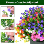 Artificial Flowers for Outdoors,20Bundles Artificial Plant UV Resistant Fake Flowers Greenery Shrubs Plants for Decoration Outdoor Plants Hanging Planter Home Garden Decor (Mix 2)