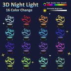 Attivolife Personalized 3D Game Theme Night Light, Table Desk Lamp Engraved Name Letter, Multicolor Custom LED Best Home Decor Birthday Christmas Gifts Toys for Boys Girls Kids