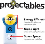 Minions Projectables Plug-in Night Light, Despicable Me, for Kids, Collector’s Edition, Light Sensing, Project Image on Ceiling, Wall, or Floor, 42029 , Yellow