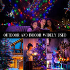 Quntis 164ft 2000 LED Cluster Christmas Lights - Dark Green Wire Christmastree Lights - Multicolor 8 Modes Outdoor Waterproof LED String Lights Plug in for Holiday Wedding Party Home Decor