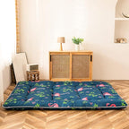 MAXYOYO Flamingo Japanese Floor Mattress Futon Mattress Boys Girls Foldable Bed Camping Mattress Floor Lounger Bed Couches and Sofas Mattress Topper King Size