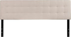 Flash Furniture Bedford Tufted Upholstered King Size Headboard in Beige Fabric