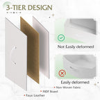 WLIVE Nightstand with 3 Drawers, Fabric Dresser, Organizer Unit, Storage Dresser for Bedroom, Hallway, Entryway, Closets, Sturdy Steel Frame, Wood Top, Easy Pull Handle, White