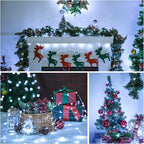 JMEXSUSS 8 Pack 50 LED Christmas Lights Battery Operated String Lights, 16ft White Fairy Lights Indoor Outdoor Waterproof for Mason Jars Bedroom Party Wedding Christmas Decorations