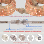 16ft LED Rope Lights, RGBWW Color Changing Strip Lights with Remote, Flexible and Connectable Durable Tube, Waterproof for Indoor Outdoor Use, 17 Colors and 6 Modes