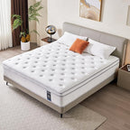 Twin Mattress, 10 Inch Hybrid Mattress in a Box, Memory Foam and Individual Pocket Springs, Fiberglass Free, Soft and Breathable, Medium Firm Feel