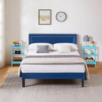 VECELO Modern Nightstands X-Design Side End Table Night Stand with Storage Shelf for Bedroom,Living Room,