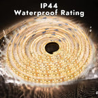 White LED Strip Lights, Waterproof cuttable 1200 SMD 2835 LED Tape, 12V 65.6ft/20m Flexible Ribbon, Kitchen Cabinet Lighting (Warm White)
