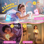 One Fire Red Night Light for Kids, 【16 Colors & 4 Modes】 Silicone Night Light for Girls, Tap 2 Brightness Cute Lamps, Last 10H Kids Lamps, Soft & Safe Girls, 【Small Size】