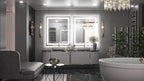 Keonjinn LED Bathroom Mirror 30 x 36 Inch with Front and Back Light, Stepless 3 Colors Temperature & Dimmable Backlit Mirror, UL Listed LED Driver, Double Lights Tempered Glass LED Wall Vanity Mirror