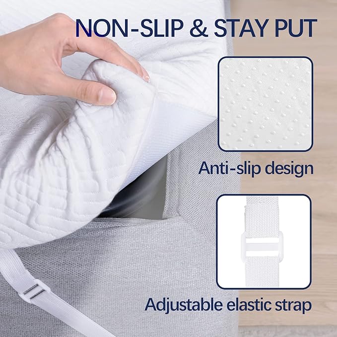 VALUXE 4 Inch Gel Memory Foam Mattress Topper Full Size High Density Cooling Pad Pressure Relief Bed Topper (with Removable & Washable Bamboo Cover)