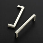 Ravinte 20 Pack Solid 4 Inch Center to Center Slim Square Bar Drawer Handles - Cabinet Hardware Brushed Nickel Pulls for Kitchen and Drawers