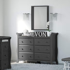 Storkcraft Avalon 6 Drawer Double Dresser (Gray) – Nursery Dresser for Kids Bedroom, Chest of Drawers